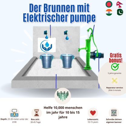 Der brunnen mit Elektrischer pumpe